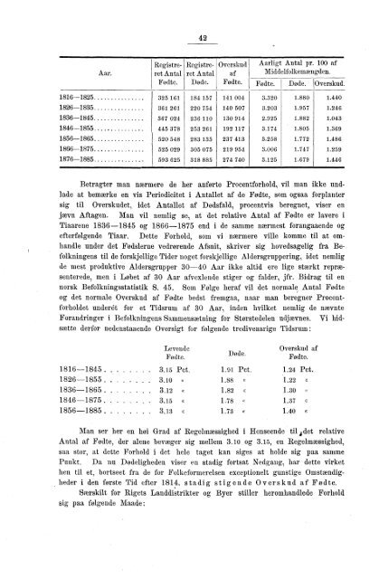 Oversigt over de vigtigste Resultater af de statistiske Tabeller ...