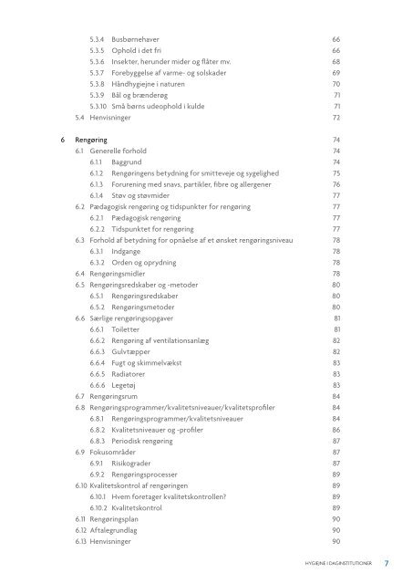 Hygiejne i Daginstitutioner 2009 - Sundhedsstyrelsen