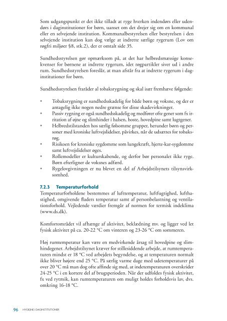 Hygiejne i Daginstitutioner 2009 - Sundhedsstyrelsen