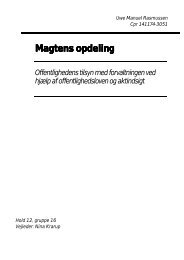 Magtens opdeling (synopse om aktindsigt) - RASMUSSEN / Data