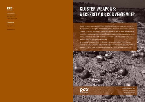 cluster weapons: necessity or convenience? - Cluster Munition ...