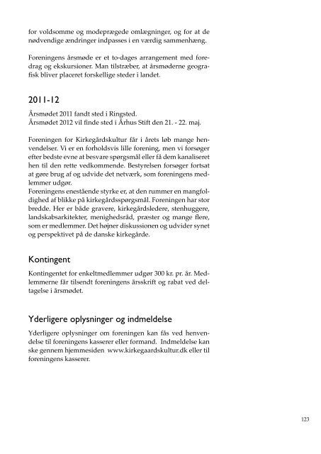 Kirkegårdskultur 2011-12 - Foreningen for Kirkegårdskultur