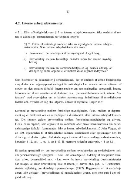 Betænkning om aktindsigt i personalesager Afgivet af ... - Krim