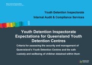 Youth Detention Inspectorates Expectations for Queensland Youth ...