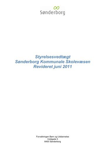 Styrelsesvedtægt for Folkeskolen 2011 - Sønderborg Kommune