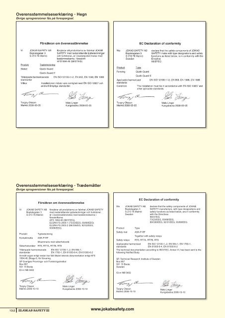 Sikkerhedshåndbogen (pdf) - Jokab Safety