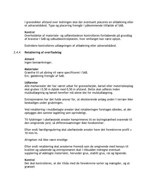 Fælles Arbejdsbeskrivelse (FAB) Ramme- udbud/aftale - Thisted vand