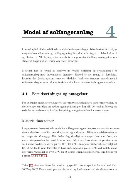 Model af solfangeranlæg - VBN - Aalborg Universitet