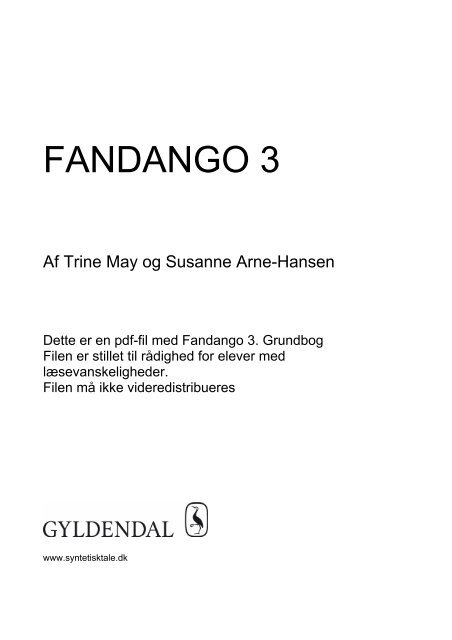 FANDANGO 3 - Syntetisk tale
