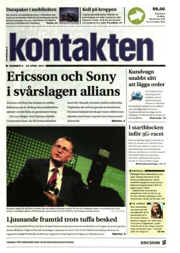 Ericsson och Sony i svårslagen allians - ericssonhistory.com