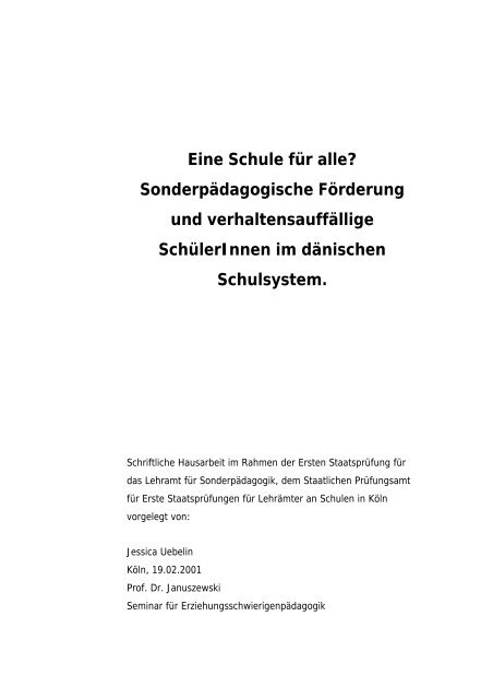 Eine Schule für alle? - sonderpaedagoge.de!