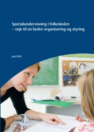 Specialundervisning i folkeskolen – veje til en bedre organisering ...