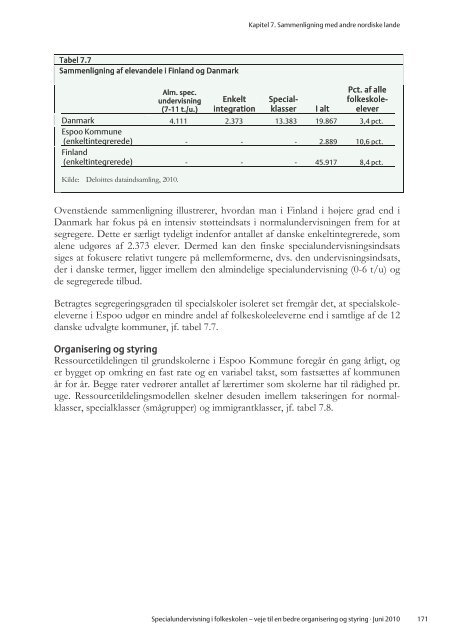 Specialundervisning i folkeskolen – veje til en bedre organisering ...