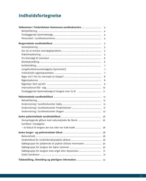 Sundhedscentrenes program for 2013 - Frederikshavn Kommune