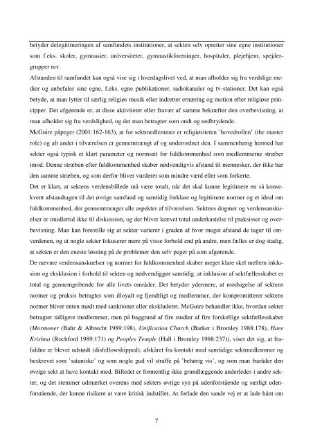 Download Kristian Molbo's speciale i Sociologi fra 2007