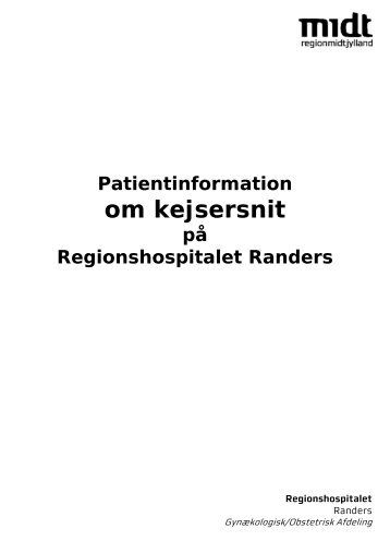 INFO 613 Information om kejsersnit - Regionshospitalet Randers