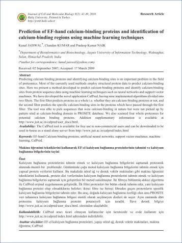 Prediction of EF-hand calcium-binding proteins and identification of ...