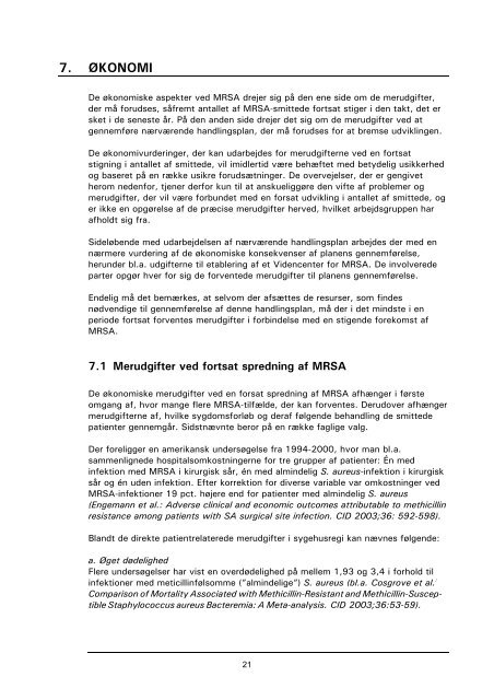 MRSA-handlingsplan for den kommende Region Hovedstaden
