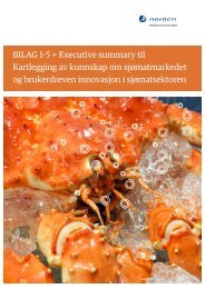BILAG 1-5 + Executive summary til Kartlegging ... - Nordic Innovation