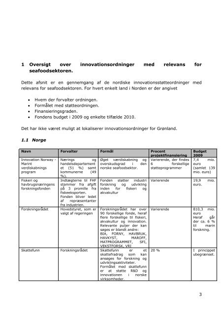 BILAG 1-5 + Executive summary til Kartlegging ... - Nordic Innovation