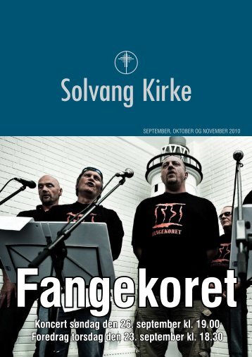 Koncert søndag den 26. september kl. 19.00 ... - Solvang Kirke