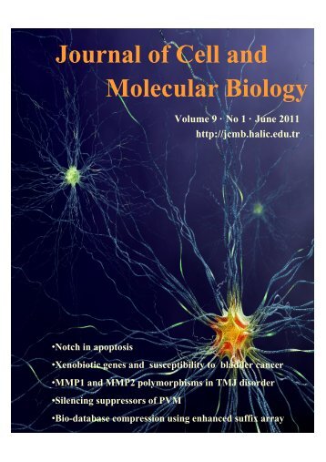 Vol 9 No1 - Journal of Cell and Molecular Biology - Haliç Üniversitesi