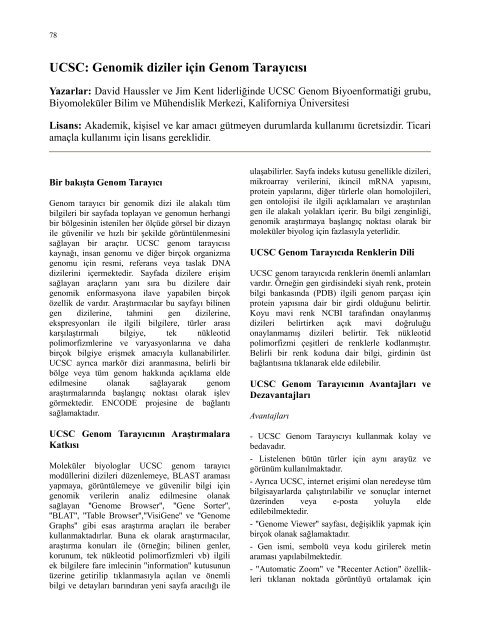 Download - Journal of Cell and Molecular Biology - Haliç Üniversitesi