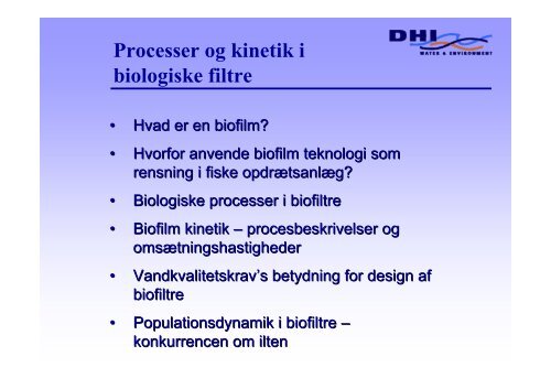 spildevandsrensning og kinetikken - AquaCircle