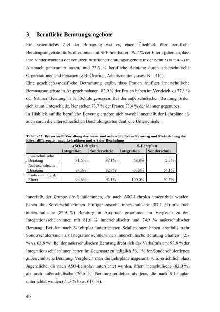 Schulische Ausgangssituation und Übergang in Ausbildung und ...