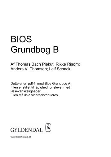 BIOS Grundbog B - Syntetisk tale