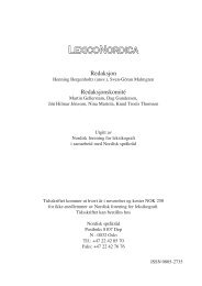 LEXICONORDICA - Nordisk Sprogkoordination