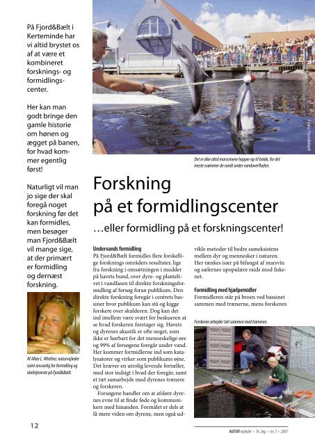 Forskningsformidling - Naturvejlederforeningen i Danmark