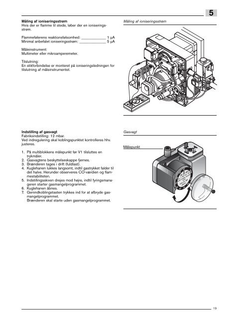 Weishaupt-gasbrænder WG20…/1-C, udførelse LN (LowNOx, ettrins ...