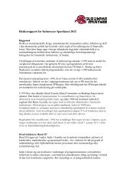 Risikorapport for Suðuroyar Sparikassi 2012