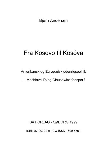 Fra Kosovo til Kosova - BA Forlag