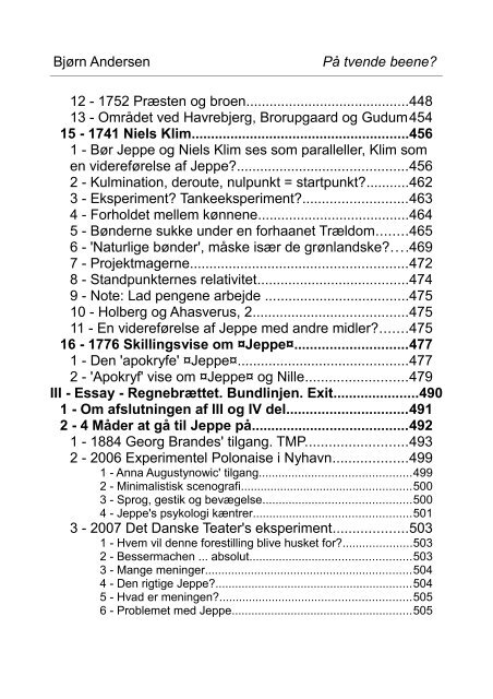 På tvende beene? Eksperiment og virkelighed - Holberg