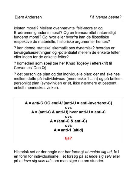 På tvende beene? Eksperiment og virkelighed - Holberg