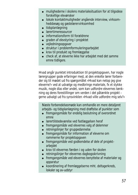 Projektopgaven - Ministeriet for Børn - Undervisningsministeriet