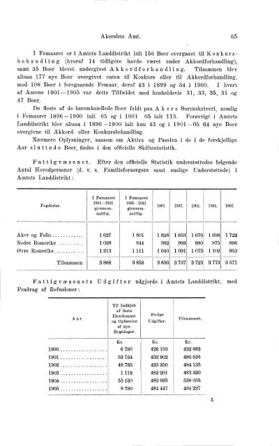 Beretninger om Amternes Økonomiske Tilstand 1901-1905. Bind I