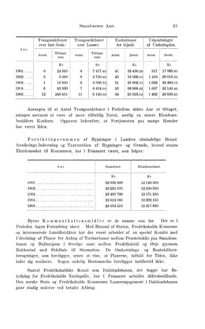 Beretninger om Amternes Økonomiske Tilstand 1901-1905. Bind I