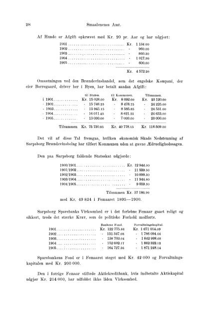 Beretninger om Amternes Økonomiske Tilstand 1901-1905. Bind I