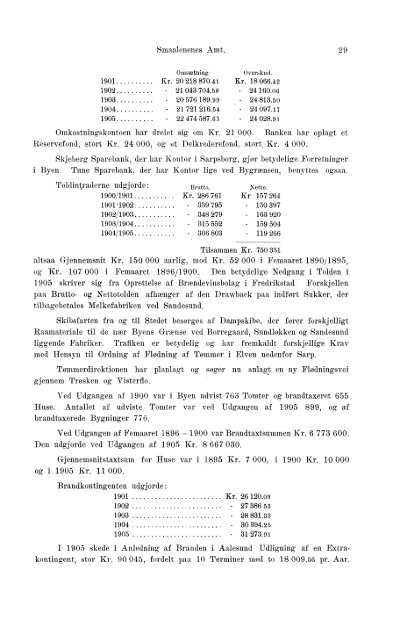 Beretninger om Amternes Økonomiske Tilstand 1901-1905. Bind I