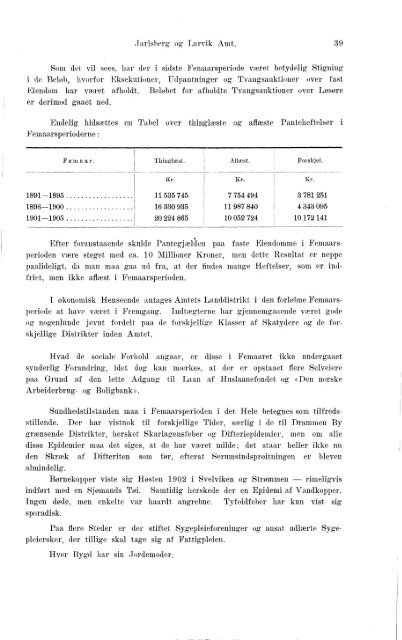 Beretninger om Amternes Økonomiske Tilstand 1901-1905. Bind I