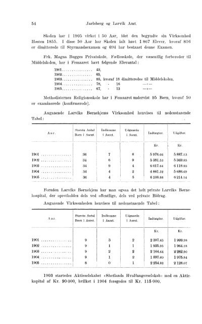 Beretninger om Amternes Økonomiske Tilstand 1901-1905. Bind I