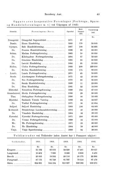 Beretninger om Amternes Økonomiske Tilstand 1901-1905. Bind I