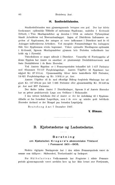 Beretninger om Amternes Økonomiske Tilstand 1901-1905. Bind I