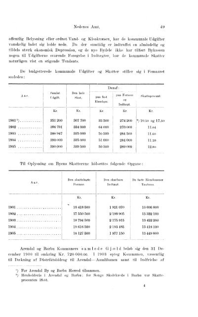 Beretninger om Amternes Økonomiske Tilstand 1901-1905. Bind I