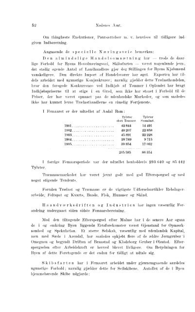 Beretninger om Amternes Økonomiske Tilstand 1901-1905. Bind I