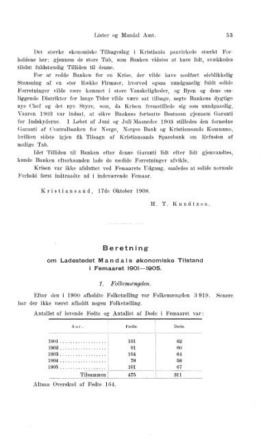 Beretninger om Amternes Økonomiske Tilstand 1901-1905. Bind I