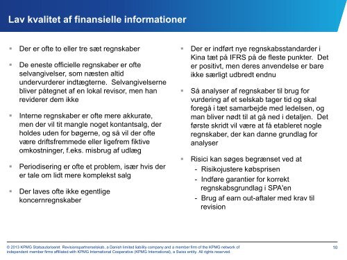 KPMG, Kina - finansielle og skattemæssige ... - Dansk Erhverv